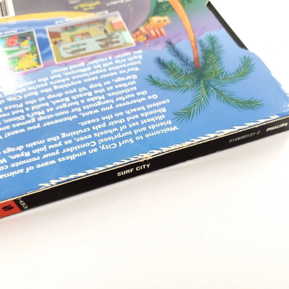 Surf City (Philips CD-i, 1994) Complete w/ Slip Cover Tested & Works